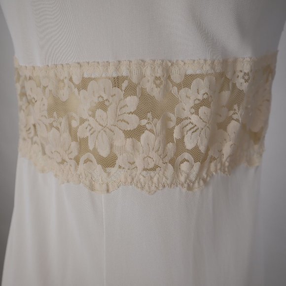 ❄ Vintage Tosca Nightgown Robe Set White Lace Galore Bridal Peignoir Lingerie M - Picture 9 of 10